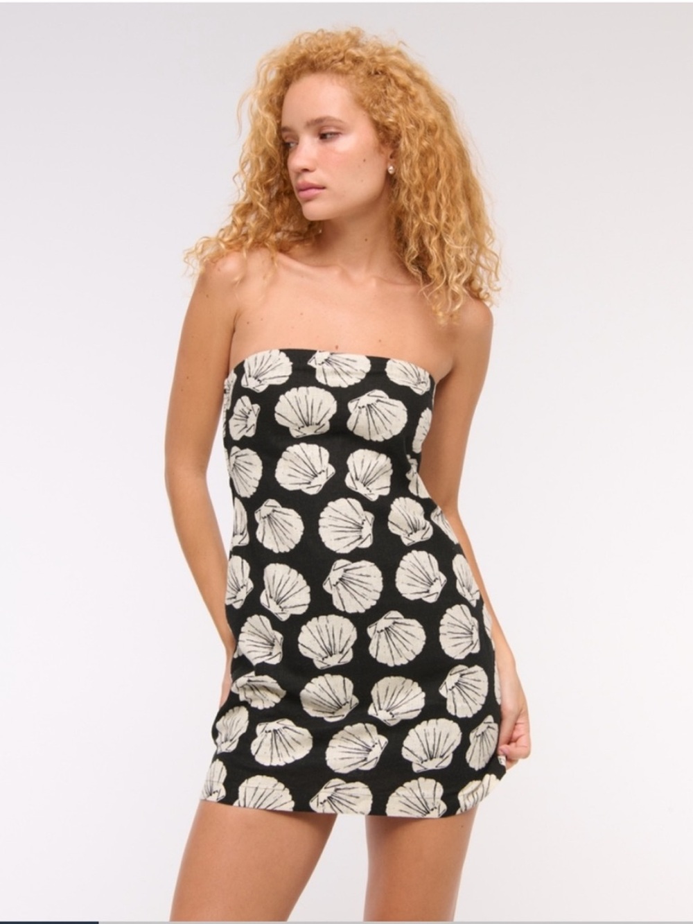 NWT Abercrombie & Fitch Scarlett Strapless Linen-Blend Skort Mini Dress